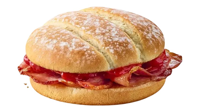 McDonalds UK Bacon Roll with Tomato Ketchup