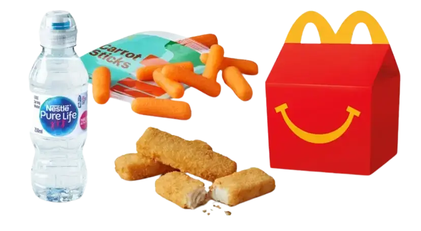 McDonalds UK Fish Fingers (3 pieces) Meal