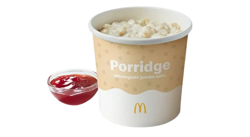 McDonalds UK Porridge with Strawberry Jam