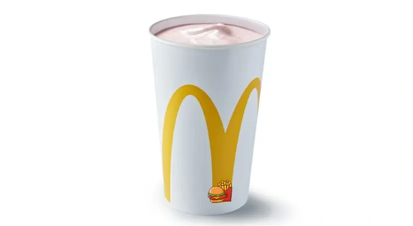 McDonalds UK Strawberry Milkshake